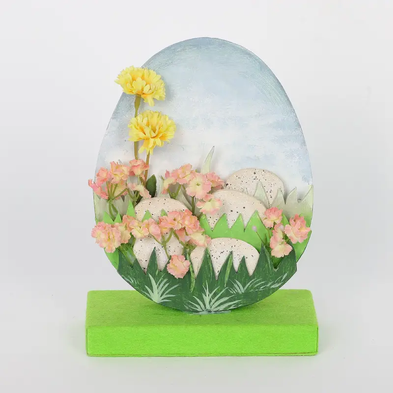 Easter Table Top Egg with Base & Decor
