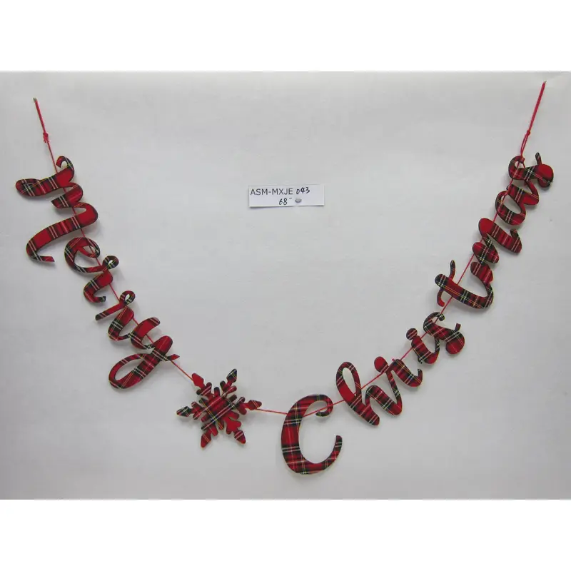 Christmas Fabric Signage Garland