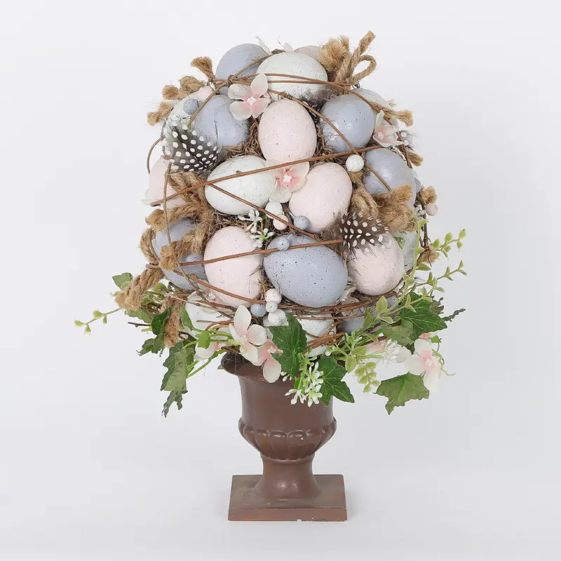 Easter Eggs on Urn Vase