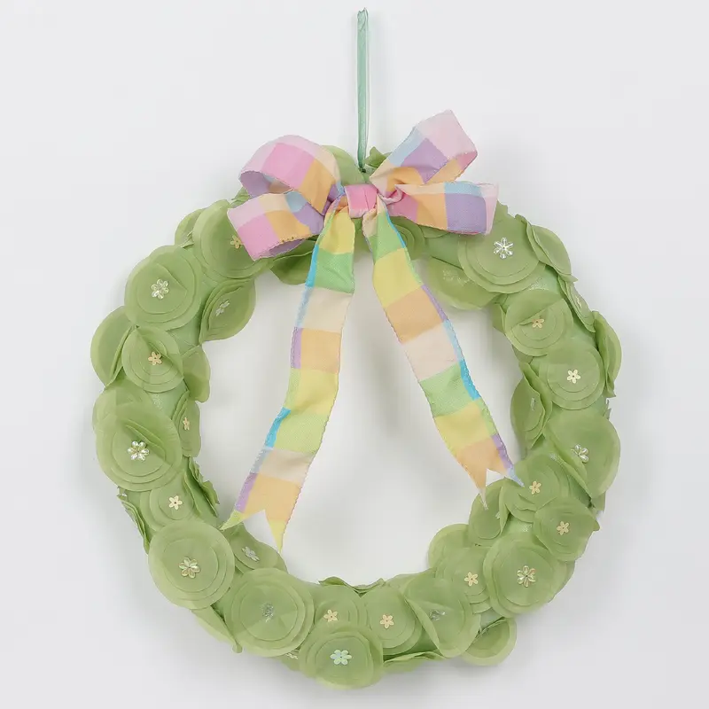 Easter Polyester Hanging Wreath