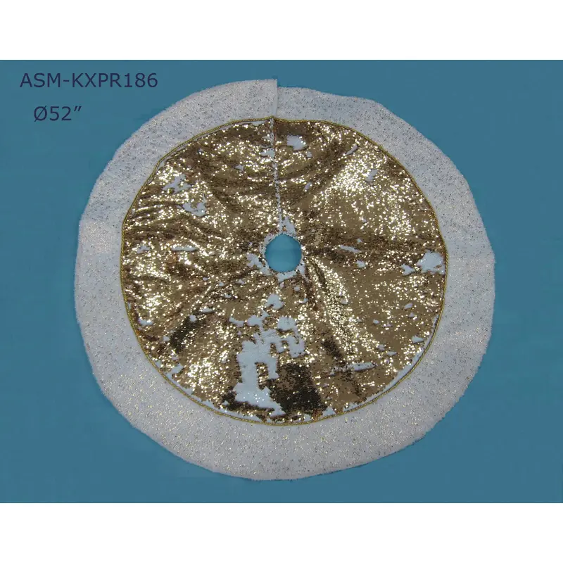 Fabric Gold/ Ivory Tree Skirt