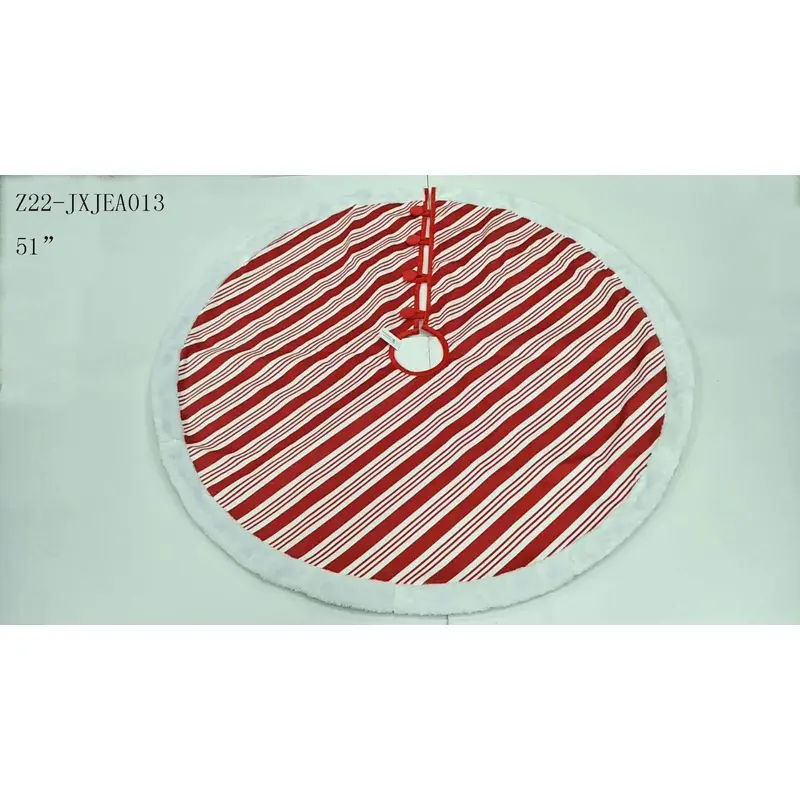 Fabric Red/White Tree Skirt