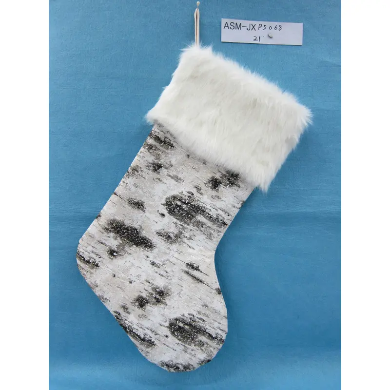 Fabric Rusted White/Black Stocking