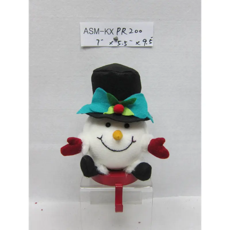 Fabric Snowman  Stocking Holder