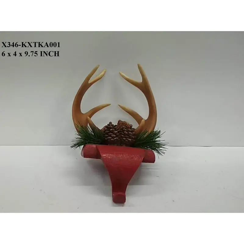 Polyresin Deer Antler Stocking Holder