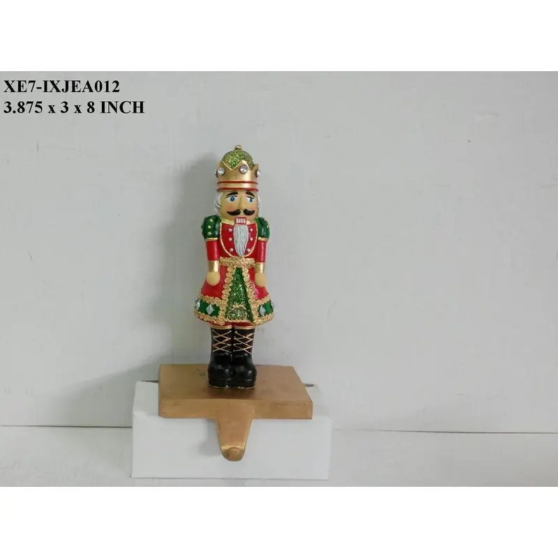 Polyresin Nutcracker Stocking Holder