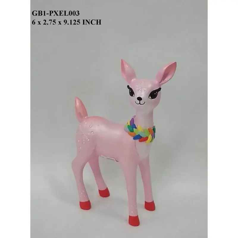Polyresin Pink Deer