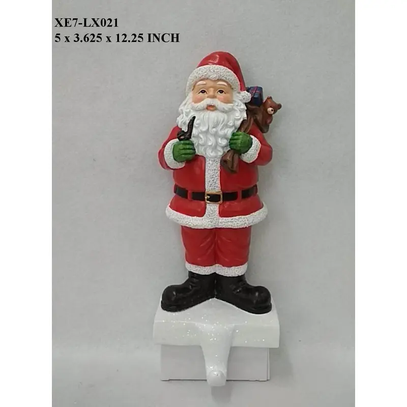 Polyresin Santa Stocking Holder