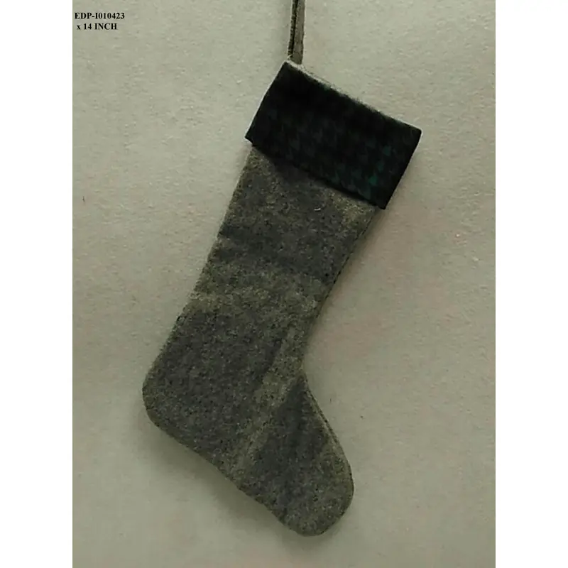 Velvet Brown/ Plaid Stocking