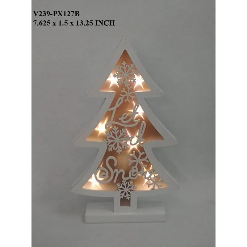 Wooden Tree with Lights