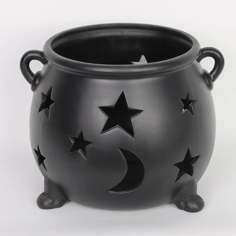 CERAMIC CAULDRON LANTERN