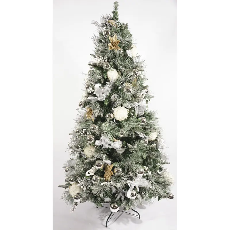 Decorated PVC Trees - Sliver & Gold & White