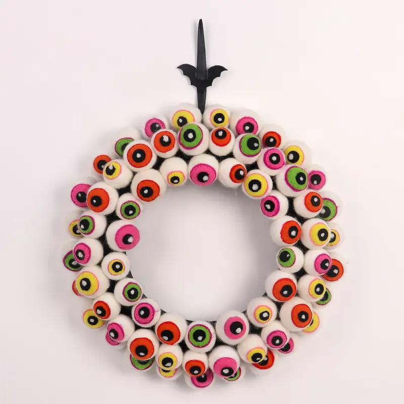 FABRIC EYEBALL WREATH