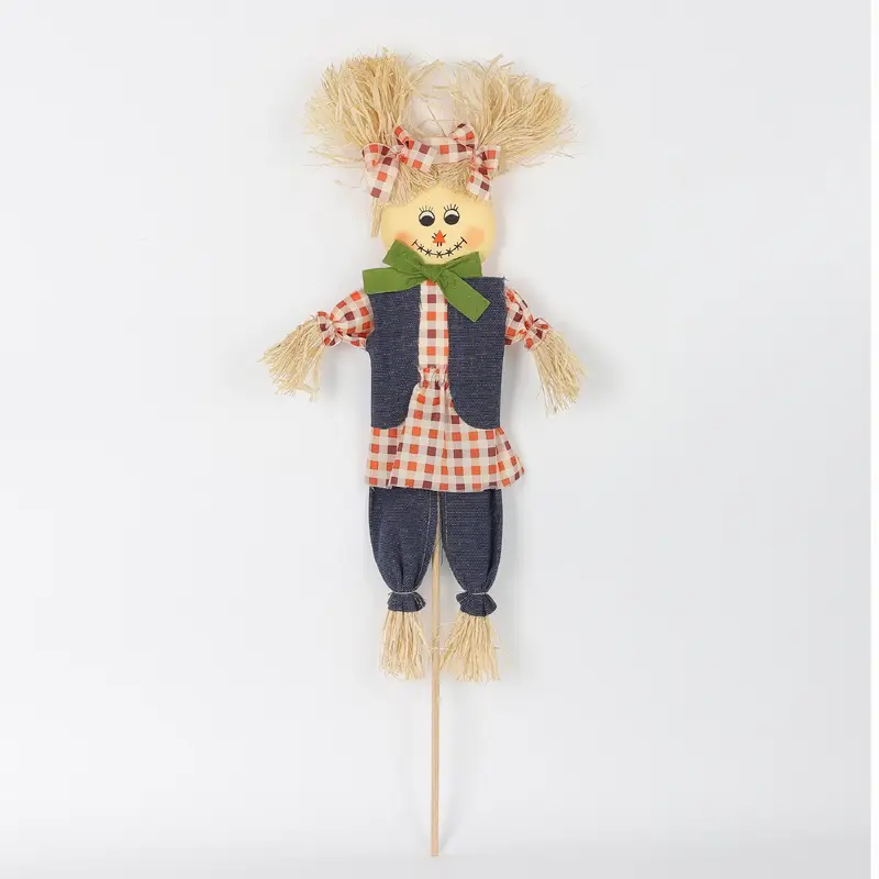 FALL 24" FABRIC SCARECROW STAKE