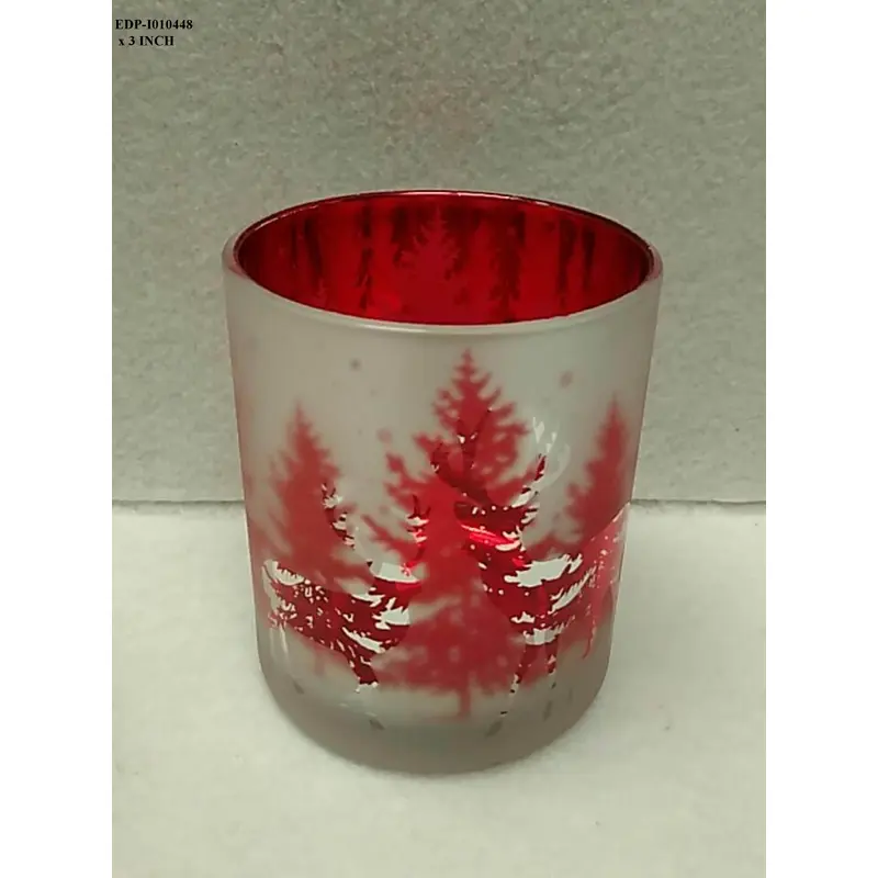 Xmas Glass Candle Holder