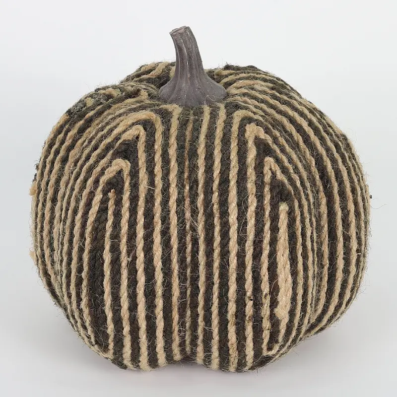 Burlap strap pattern pumpkin