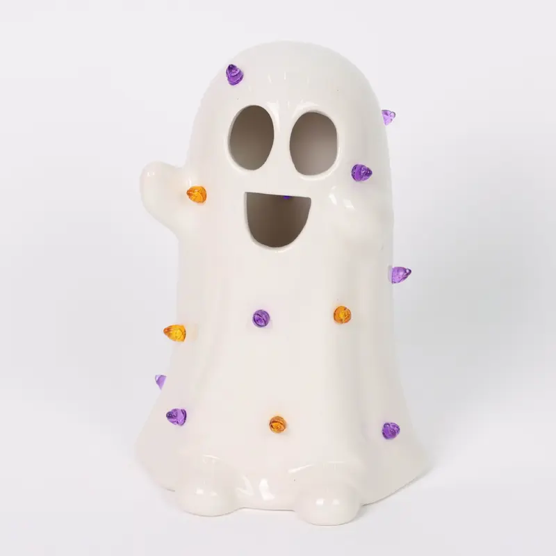 Ceramic ghost with lights