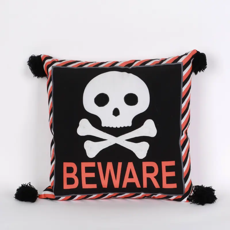 Rectangular Skull Pillow Cushion