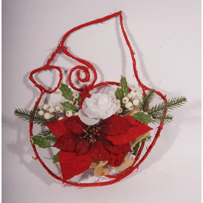 Wall Decor Bird Shape with X'mas florals.