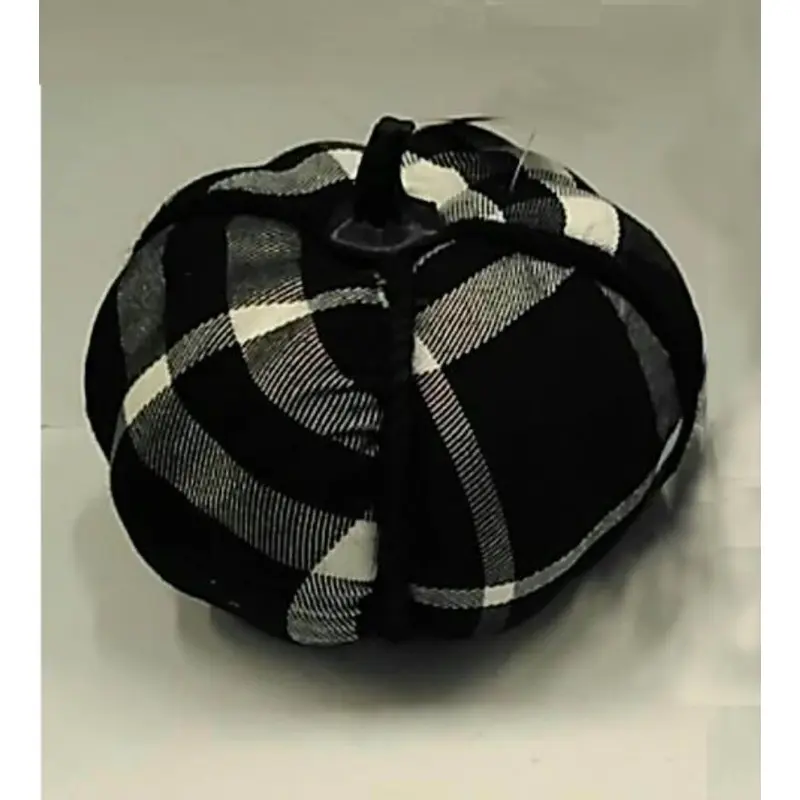 White black checkered pumpkin