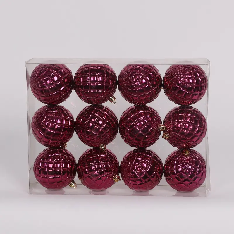 12 Shatterproof Ornament Box Set - Red