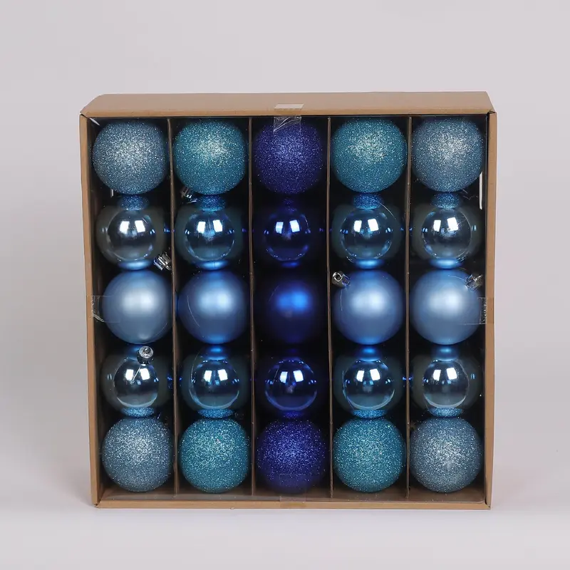 50 Shatterproof Ornaments box set - 3 Shade of Blue
