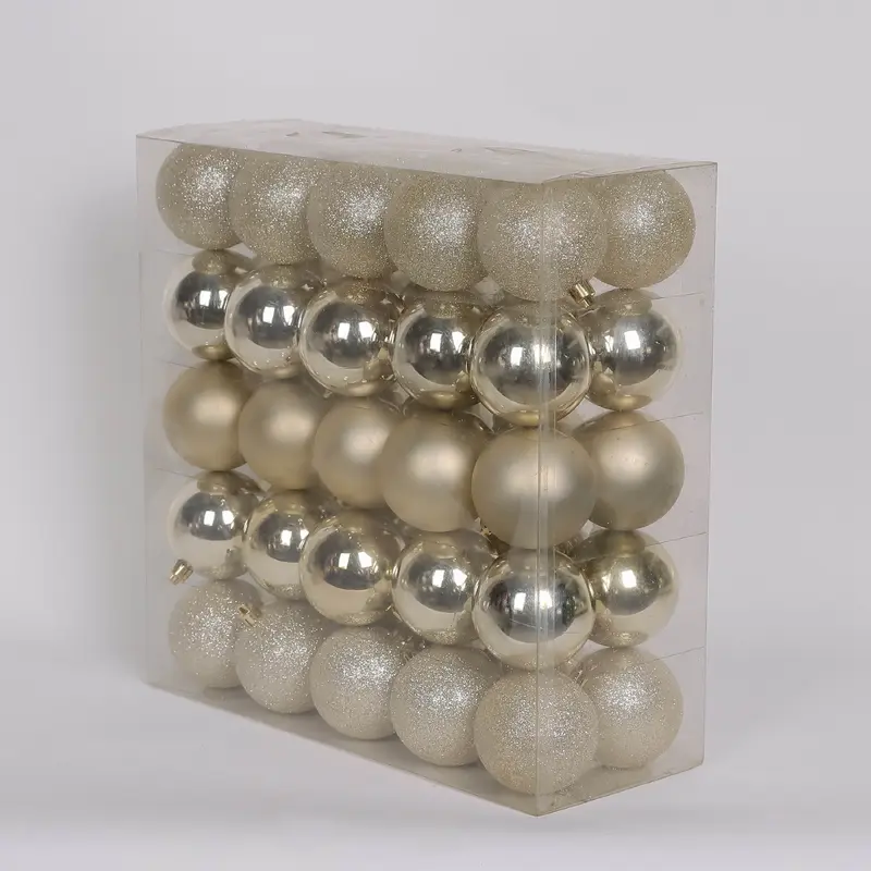 50 shatterproof ornaments box set - Gold