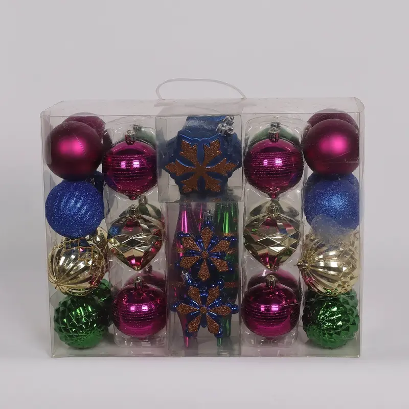 Shatterproof Ornament box set - Green, Purple, Blue and Silver
