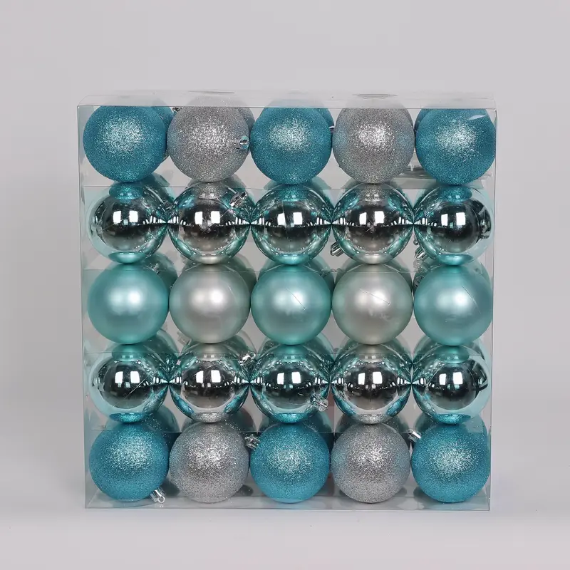 Shatterproof Ornaments box set - Ocean Blue and Silver
