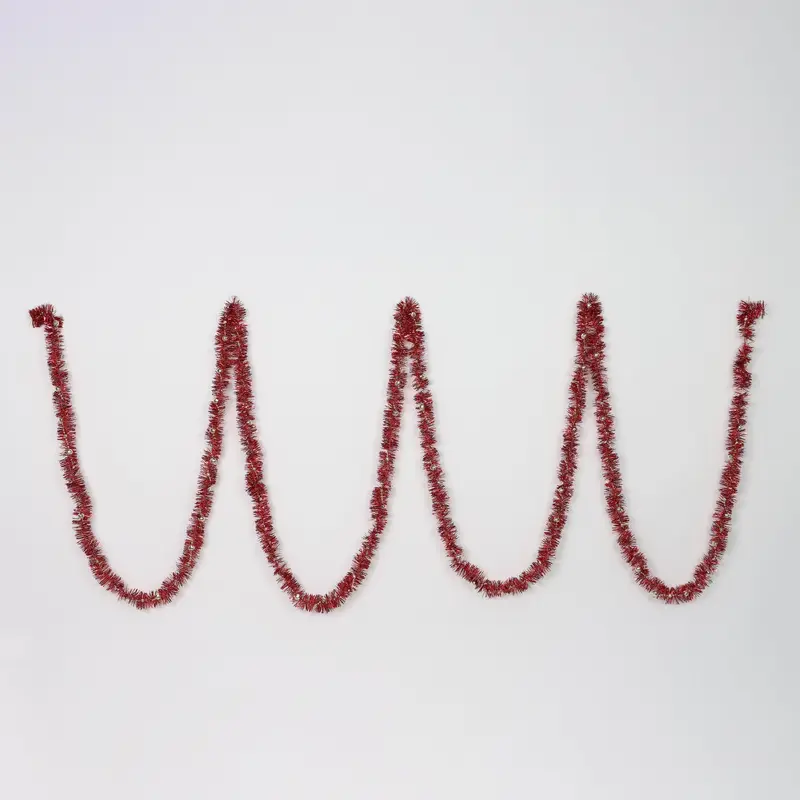Tinsel Garland Gold and Red 228"