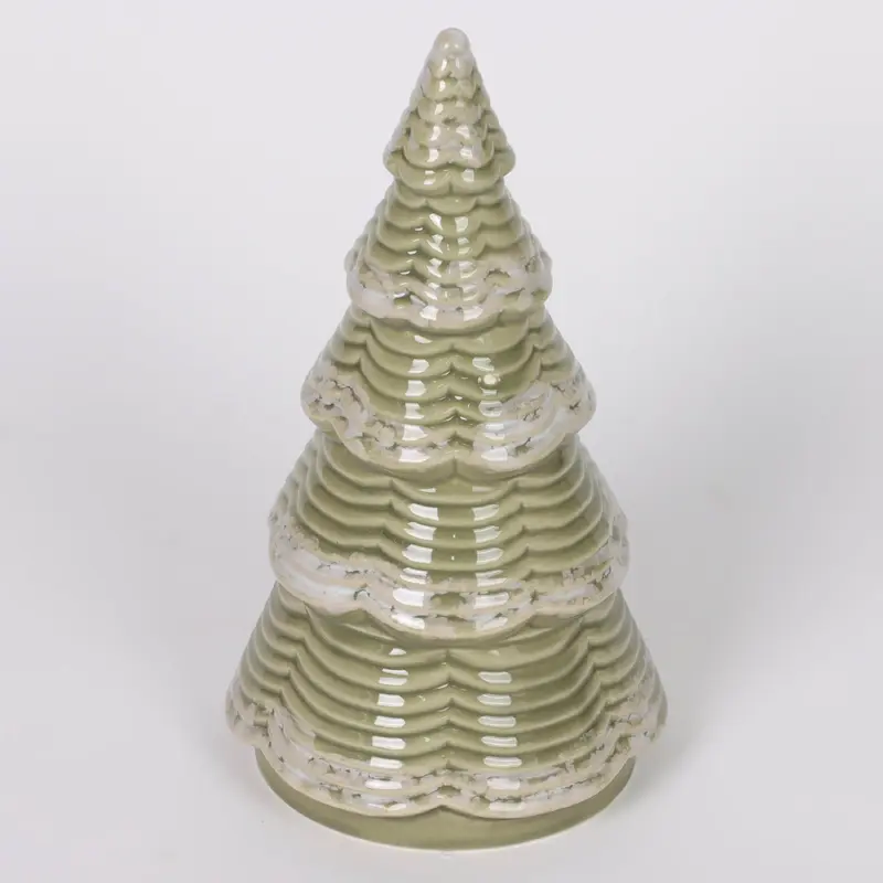 Ceramic Christmas trees with beautiful spotted layered patterns