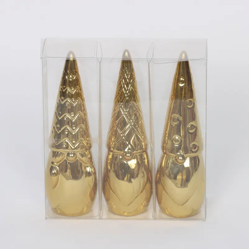 Ceramic golden gnomes (set of 3)