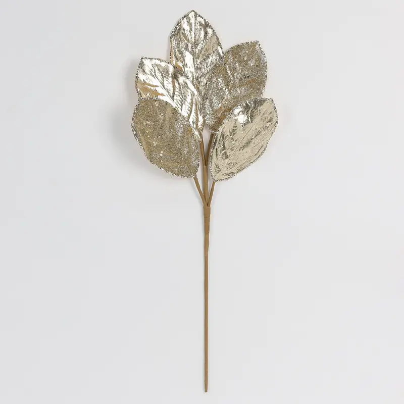 Champagne Glitter leaf pick