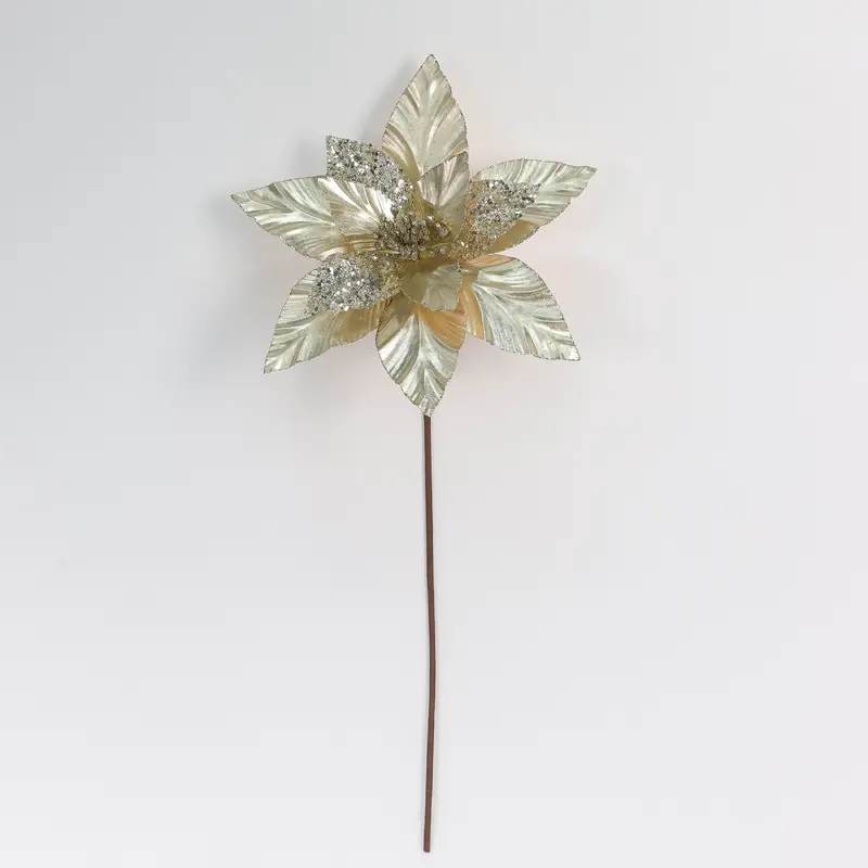 Champagne poinsettia pick