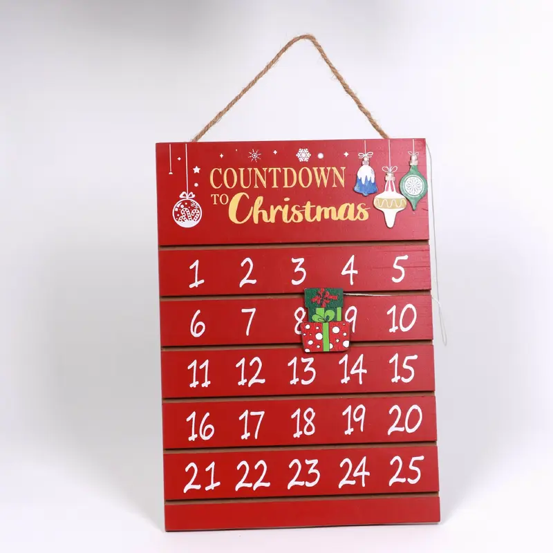 Christmas wood countdown calendar