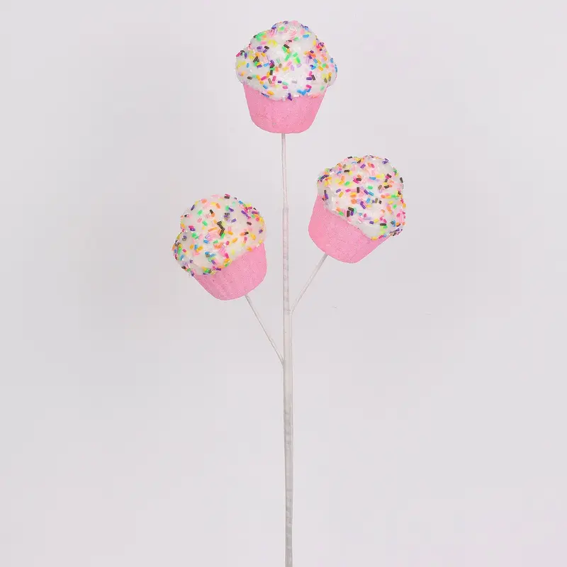 Foam pink cupcakes pick