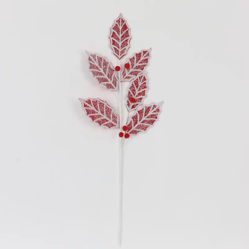 Red and white leaf pick