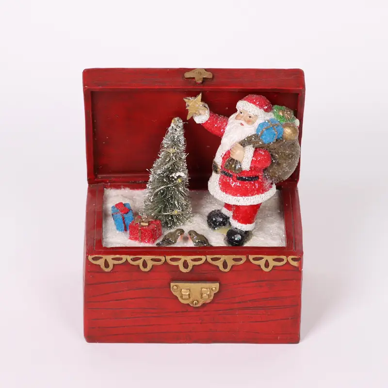 Resin glittered Santa