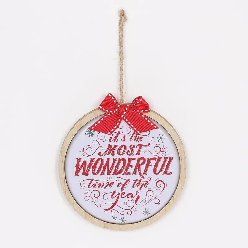 Signage disc ornament