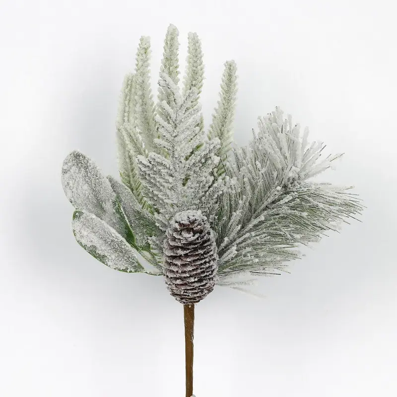 SNOWED PINECONE ASSTD PVC PICK