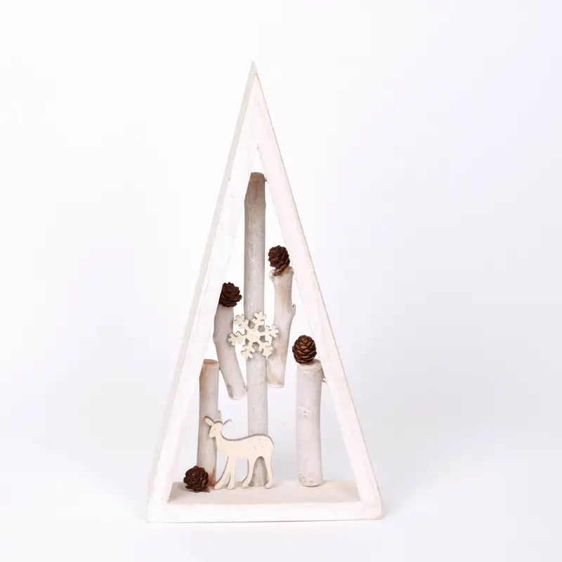 Wood Tree with Reindeer