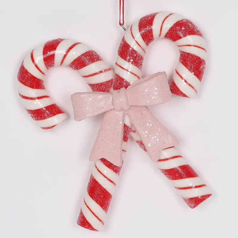 Clay candy canes ornament
