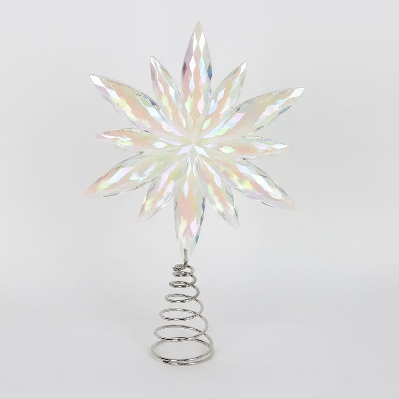 Crystal snowflake tree topper