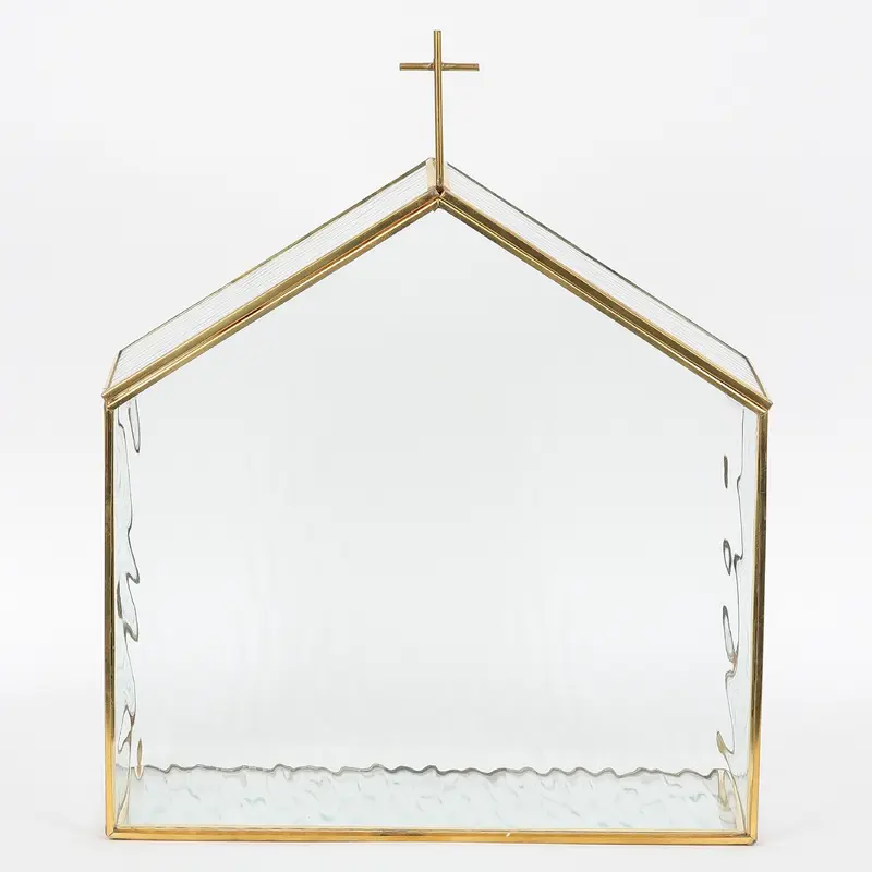 Edged glass church decor
