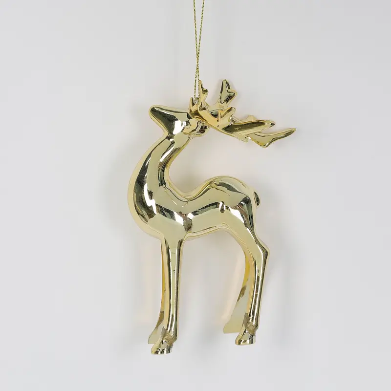Golden Standing Deer Ornament