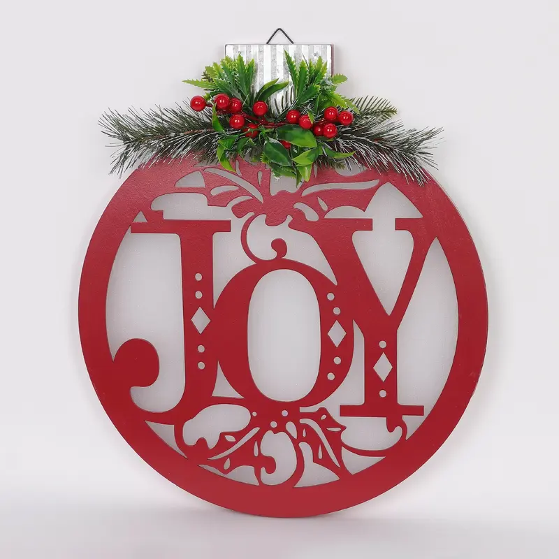Outdoor lighted wall decor "JOY"