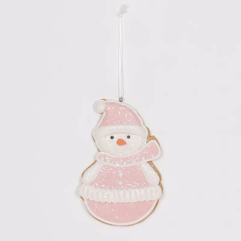 Pink snowman ornament