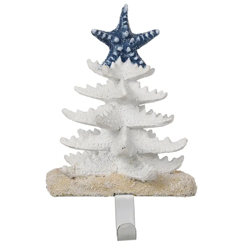 Resin starfish with sand finish stocking holder