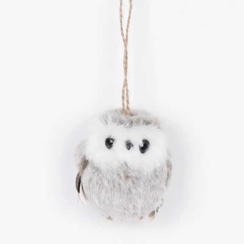 Silver owl ornament