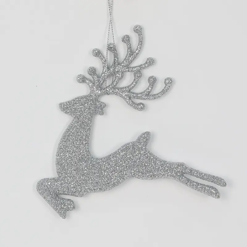 Sliver dashing deer ornament